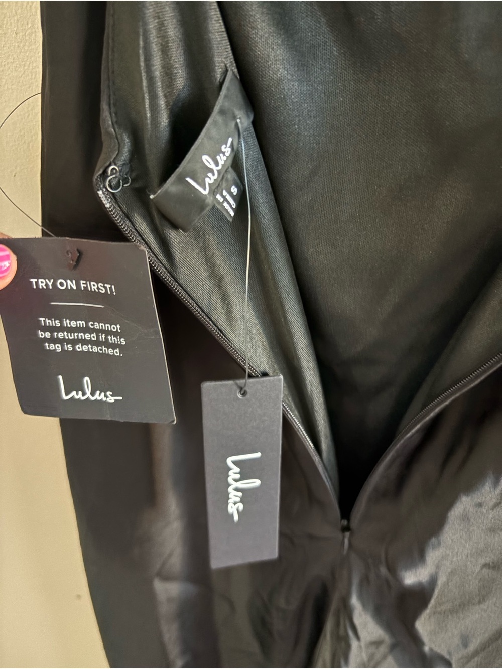 Lulus Effortlessly Sensational Black Satin Backless Maxi Dress Size Small Formal - Picture 5 of 9